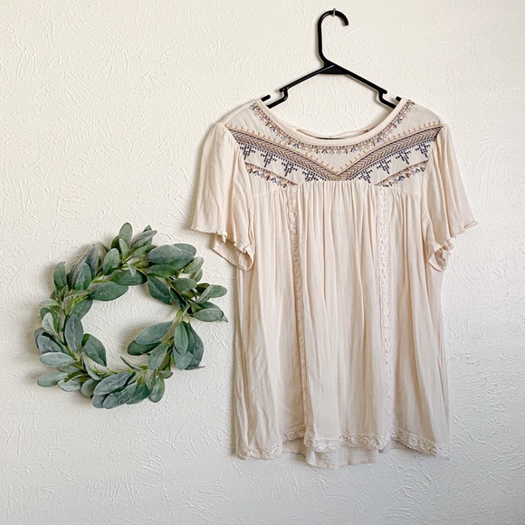 Knox Rose Tops - Embroidered Knox Rose blouse